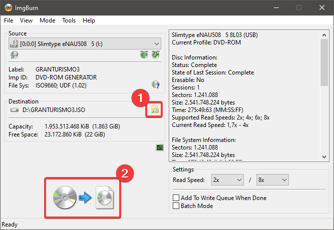 Dumping Discs | PCSX2